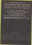 Matchbook Cover - American Quarter Horse Association Amarillo TX 40 Strike