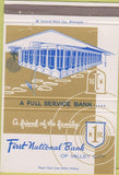 Matchbook Cover - First National Bank Valley City ND 40 Strike