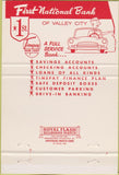 Matchbook Cover - First National Bank Valley City ND 40 Strike
