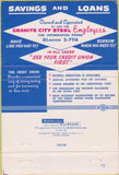 Matchbook Cover - Granite City Steel Credit Union IL 40 Strike