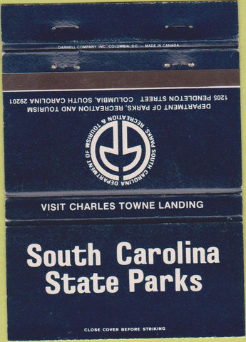 Matchbook Cover - South Carolina State Parks Columbia SC 40 Strike