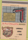 Matchbook Cover - Moose Lodge Lansdale PA 40 Strike