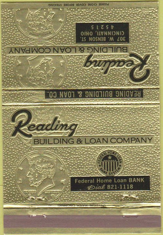 Matchbook Cover - Reading Building Loan Cincinnati OH 40 Strike