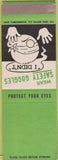 Matchbook Cover - Safety Wear Goggles SAMPLE