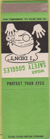 Matchbook Cover - Safety Wear Goggles SAMPLE