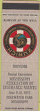 Matchbook Cover - Zurich Insurance Edgewater Park MS SAMPLE