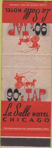 Matchbook Cover - 90's Tap Hotel La Salle Chicago IL SAMPLE