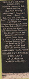 Matchbook Cover - Bradley Brand Oak Gum Trim Warren AR SAMPLE