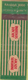 Matchbook Cover - Arcade Sunshine dry cleaning laundry NO TOWN