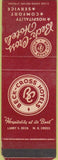 Matchbook Cover - Beck Cross Hotels Wakeeney KS Pueblo CO WEAR SAMPLE