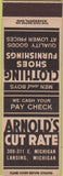 Matchbook Cover - Arnodl's Cut Rate Men's Clothing Lansing MI SAMPLE