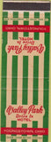 Matchbook Cover - Valley Park Hotel Youngstown OH SAMPLE