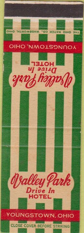 Matchbook Cover - Valley Park Hotel Youngstown OH SAMPLE