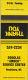 Matchbook Cover - Douglas Amoco oil gas Reedsburg WI