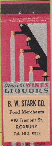 Matchbook Cover - BW Stark Co Grocery Roxbury Boston MA