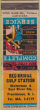 Matchbook Cover - Red Bridge Gulf oil gas Providence RI WORN CREASES