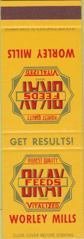 Matchbook Cover - Okay Feeds Worley Mills