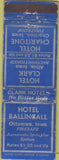 Matchbook Cover - Hotel Ballingall Ottuma IA POOR
