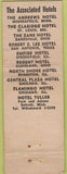 Matchbook Cover - Hotel Tuller Detroit MI WORN