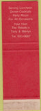 Matchbook Cover - Boston House Restaurant Oak Bluffa MA SAMPLE