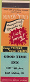 Matchbook Cover - Good Time Inn East Moline IL
