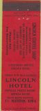 Matchbook Cover - Lincoln Hotel Fort Madison IA
