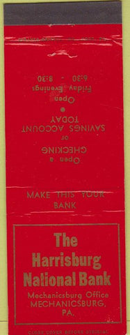Matchbook Cover - Harrisburg National Bank Mechanicsburg PA