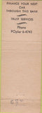 Matchbook Cover - Harrisburg National Bank Mechanicsburg PA