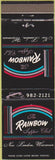 Matchbook Cover - Rainbow Supper Club New London WI