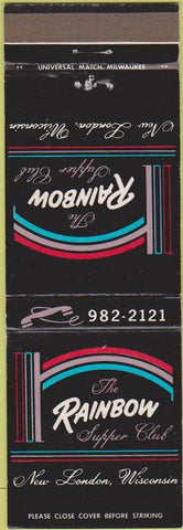Matchbook Cover - Rainbow Supper Club New London WI