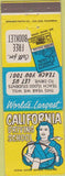 Matchbook Cover - California Driving School girlie