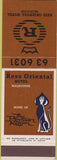 Matchbook Cover - Ress Oriental Hotel Persian Melbourne Australia girlie? SAMPLE