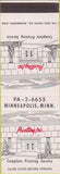 Matchbook Cover - Printing Inc Minneapolis MN SAMPLE
