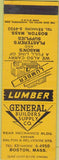 Matchbook Cover - General Building Supply Boston MA SAMPLE
