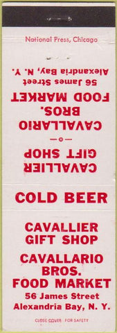 Matchbook Cover - Cavallario Bros Grocery Alexandria Bay NY