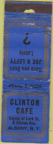 Matchbook Cover - Clinton Cafe Albany NY WORN