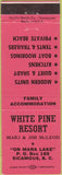 Matchbook Cover - White Pine Resort Sicamous BC