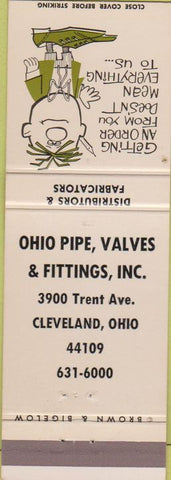 Matchbook Cover - Ohio Pipe Valve Fittings Cleveland OH
