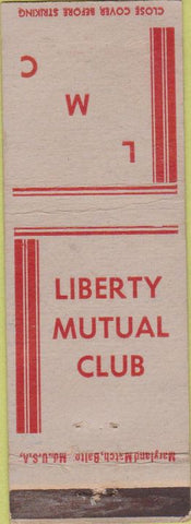 Matchbook Cover - Liberty Mutual Club WEAr