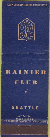 Matchbook Cover - Rainier Club Seattle WA