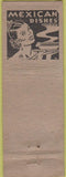 Matchbook Cover - Casa Cienega Los Angeles CA girlie Mexican food