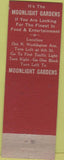 Matchbook Cover - Moonlight Gardens Saginaw MI