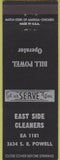 Matchbook Cover - East Side Cleaners NO TOWN
