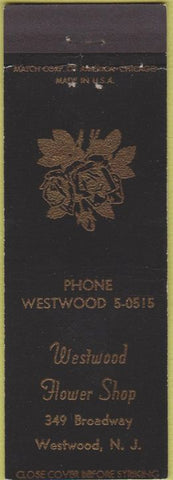 Matchbook Cover - Westwood Flower Shop NJ