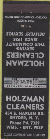 Matchbook Cover - Holzman Cleaners Snyder NY