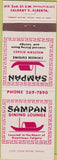 Matchbook Cover - Sampan Chinese Food Calgary AB
