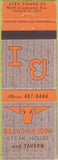 Matchbook Cover - Branding Iron Steak House Toronto ON