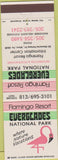 Matchbook Cover - Everglades National Park Miami FL Flamingo
