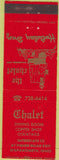 Matchbook Cover - Holiday Inn The Chalet Wapakoneta OH