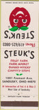 Matchbook Cover - Steuk's Sandusky OH